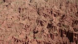 View of rainbow mountains in Zhangye Danxia Landform, China Stock Footage
