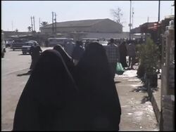 2003 MONTAGE Pre-war Iraq / Car POV and WS Street scenes / Iraq  Stock Footage