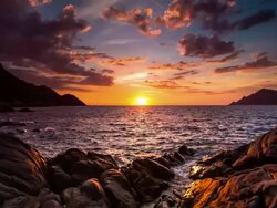 Sunset / Sunrise Sea Stock Footage