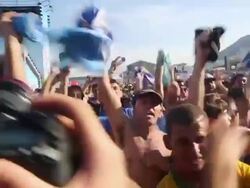 FIFA 2014 World Cup Fan Fest: Uruguay v Italy Stock Footage