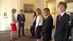 Tim Peake introducing guests to Theresa May News Clip