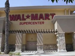 Walmart employees protest Stock Footage