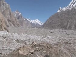 Baltoro glacier valley, Himalayas Stock Footage