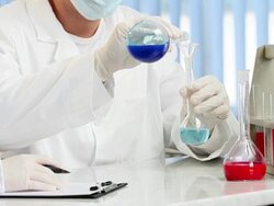Scientists in a laboratory Stock Footage