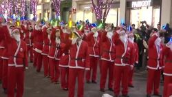 Near 200 Santas March in Tokyo Instructional Video