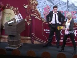 Helen Mirren shoots toy gun - The Hasty Pudding Theatricals Honor Helen Mirren as 2014 Woman of the Year Stock Footage