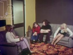 Living at Thamesmead, 1973, part 11 - Teenage couple at home with family Stock Footage