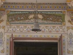 Pull Back Shot Jain Temple Bikaner Rajasthan India Stock Footage