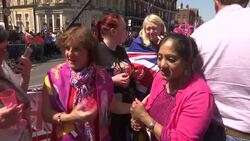 Royal fans celebrate as Harry and Meghan pass by in carriage Instructional Video