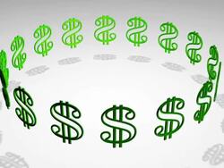 Green money Stock Footage