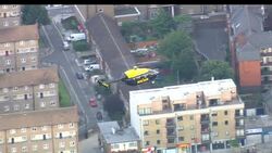 London Riots - Met Police Helicopter in Flight News Clip