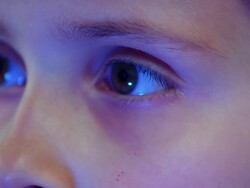 HD: Late Night Watching TV Stock Footage