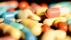 Medicine moving close up Stock Footage