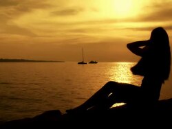Relaxing on the beach Stock Footage