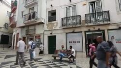 Portugal, Lisbon, Mouraria neighborhood Stock Footage