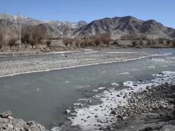 Indus River, Ladakh, India Stock Footage