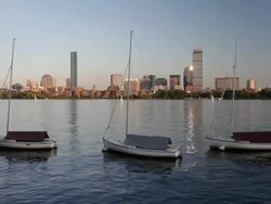 Boston Sunset Stock Footage