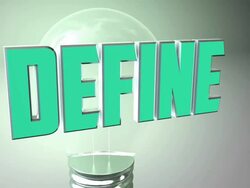 Colored bulbs showing with words Stock Footage