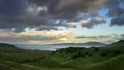 Dusk Over San Luis Reservoir - Time Lapse Stock Footage
