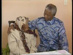 SOUTH AFRICA: MANDELA VISITS WOMAN WHO PLANNED ANC POLICIES News Clip