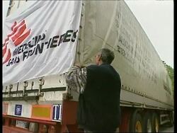 MACEDONIA: MSF AID CONVOY LEAVES FOR KOSOVO News Clip