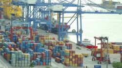 Cargo container shipping Stock Footage