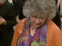 Miriam Margoyles speaking to press at the premiere of Harry Potter and the Chamber of Secrets. News Clip