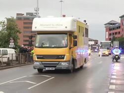 Lewis Hamilton is the first torch relay runner as Stock Footage
