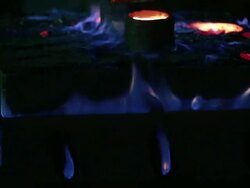 fire of Melting Metal in the Foundry Stock Footage