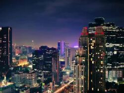 City close up view Stock Footage