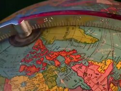 HD 1080i Antique Spinning Globe 3 Stock Footage