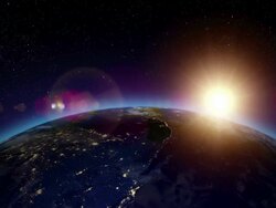 Meteoroid heading for North America Stock Footage