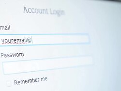 Login Screen on Website Stock Footage