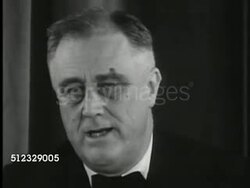 1937: FDR SPEAKS: CU President Franklin Delano Roosevelt (1882-1945) SOT 'Our difficulty with the Supreme Court...not as institution...human beings within it...few men being fearful of the future would deny us necessary means of dealing with present' Instructional Video