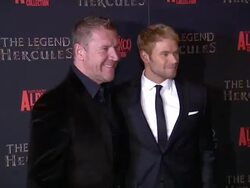 Renny Harlin and Kellan Lutz at The Legend of Hercules Screening Stock Footage