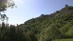 Castle ruins in Valence News Clip