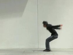 WS SLOMO Young man does backflip from standing position in street/Singapore Stock Footage