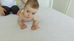 Mother taking care of baby with chicken pox Stock Footage