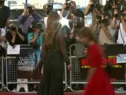 Olivia Wilde at the Cowboys & Aliens UK Premiere at London England. (Footage by WireImage Video/Getty Images Entertainment Video) Stock Footage