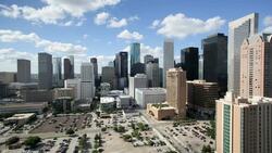 Dallas, Texas, USA, city skyline, elevated view Stock Footage