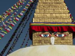 Bodnath Stupa Kathmandu Valley Nepal Stock Footage