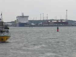 WS Warnow shipyard / Warnemuende near Rostock, Mecklenburg-Western Pomerania, Germany Stock Footage