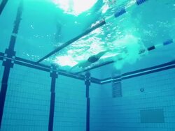 Athlete in water Stock Footage
