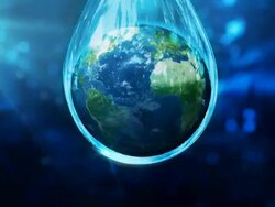 Earth globe in a water drop Stock Footage