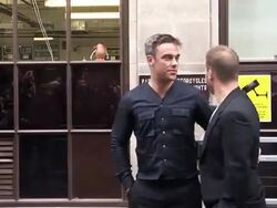Robbie Williams and Gary Barlow Stock Footage