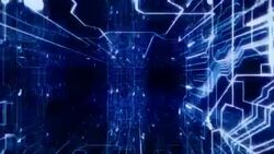 From a human head to a circuit board. Technology. Loopable. Stock Footage