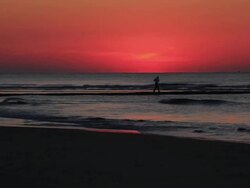 Pre-dawn runner Stock Footage