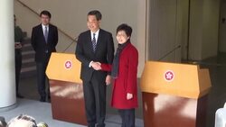 HKong Chief Executive-elect Lam meets Leung Instructional Video