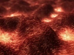 Extreme Close Up push-out tracking-left - Parasitic worms crawl on biological tissue in a computer-generated animation. Stock Footage