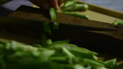 hand slide vegetables Stock Footage